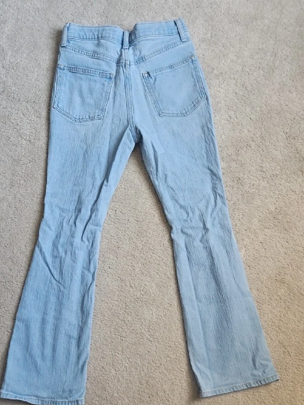 Light Blue Girl's Distressed Flare Jeans